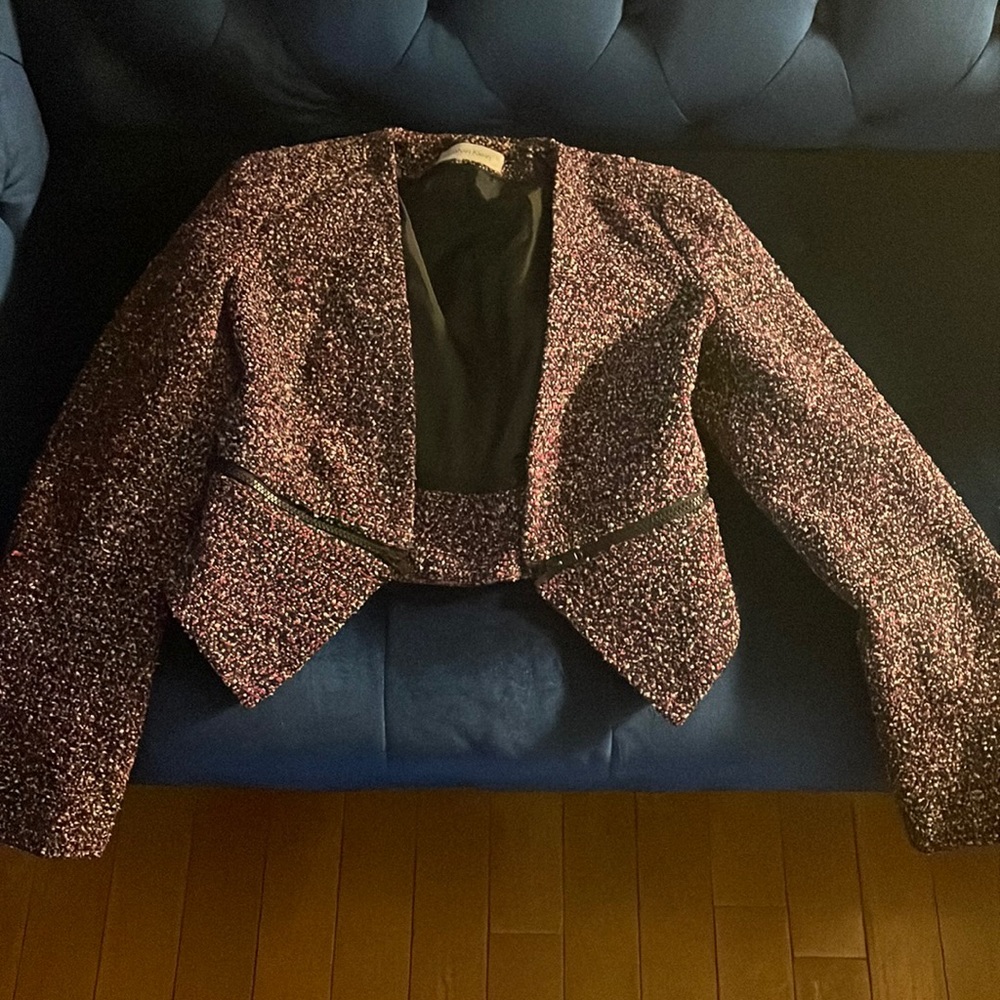 Calvin Klein tweed blazer cropped
